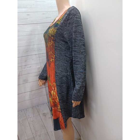 Aster By Firmiana Dress Long Sleeve Gray Goth Emo Spycodelic Sz Ĺ - Picture 5 of 11